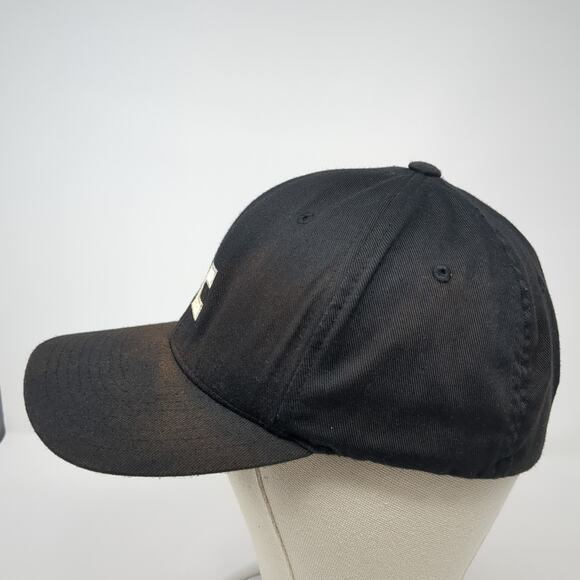In Capital Fitted Baseball Cap Black XL Embroidered Lightweight Flexfit Yupoong - Picture 3 of 9